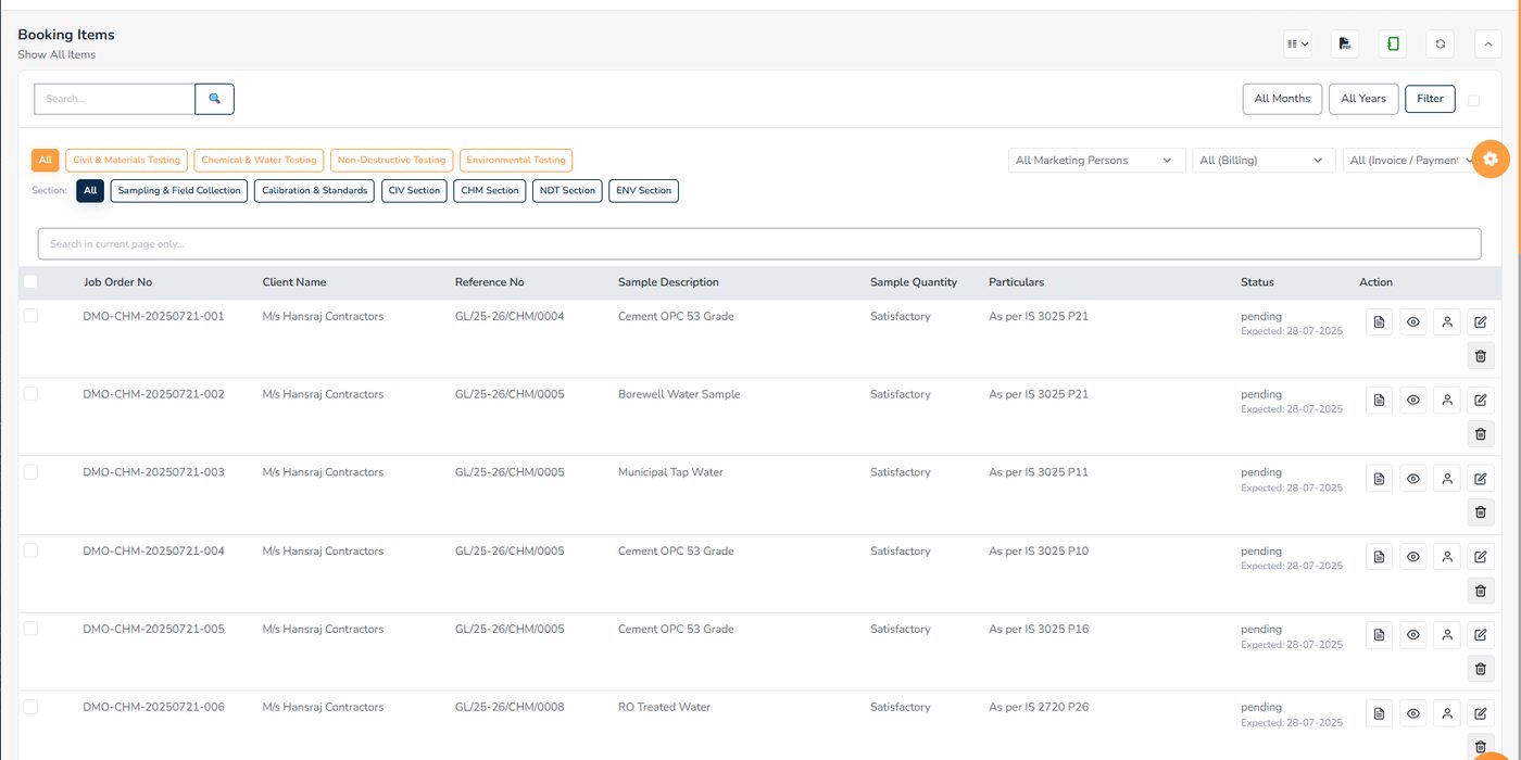 Show Booking screen